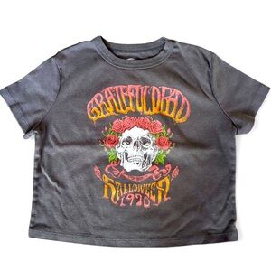 Grateful Dead Gray Graphic Crop top
